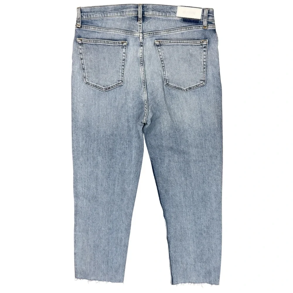 Re/done Jeans‎ Womens Straight High Rise 70s Stove Pipe 32 x 27 Ankle Button Fly